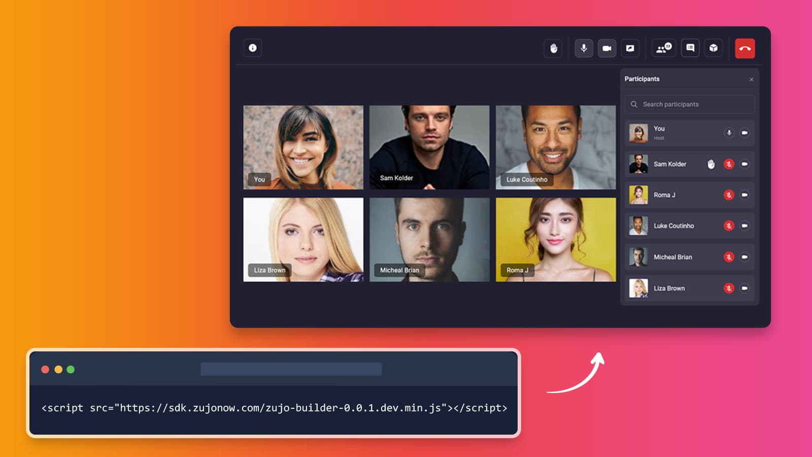 Low code video conferencing