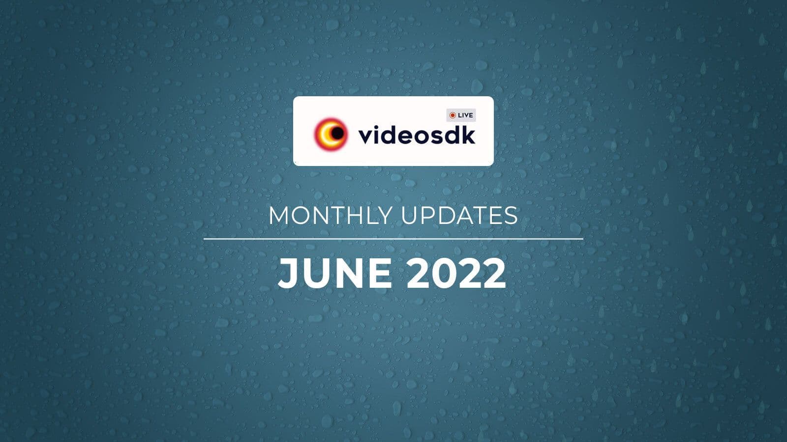 Video SDK June 22' Month Updates for Developers