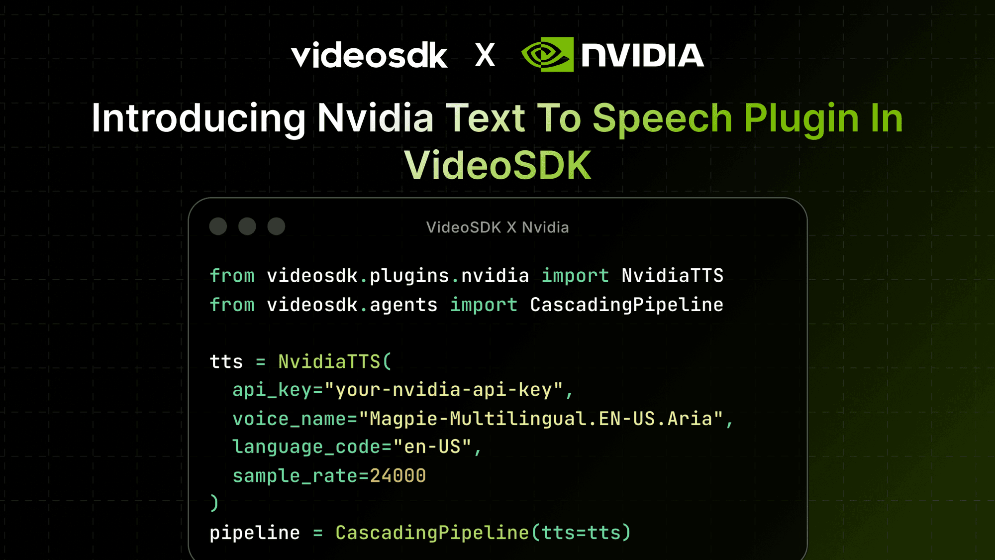 Introducing the Nvidia Text to Speech Plugin in VideoSDK