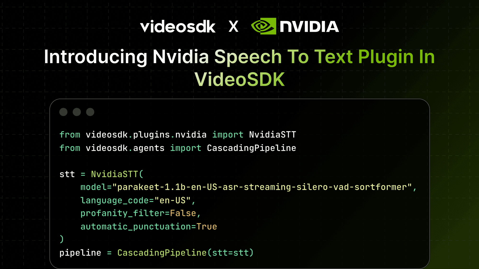 Introducing the Nvidia Speech to Text Plugin in VideoSDK