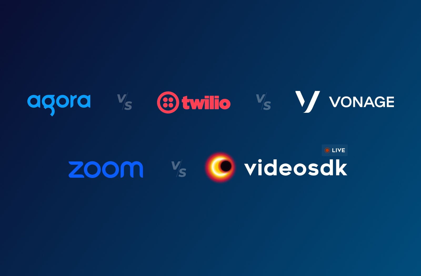 Agora vs Twilio vs Vonage vs Zoom vs VideoSDK: An In-depth Comparison