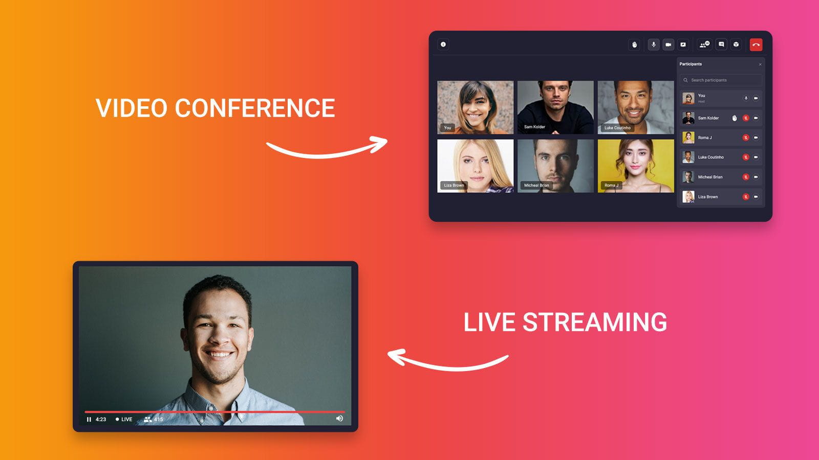 Live Streaming vs Video Conferencing
