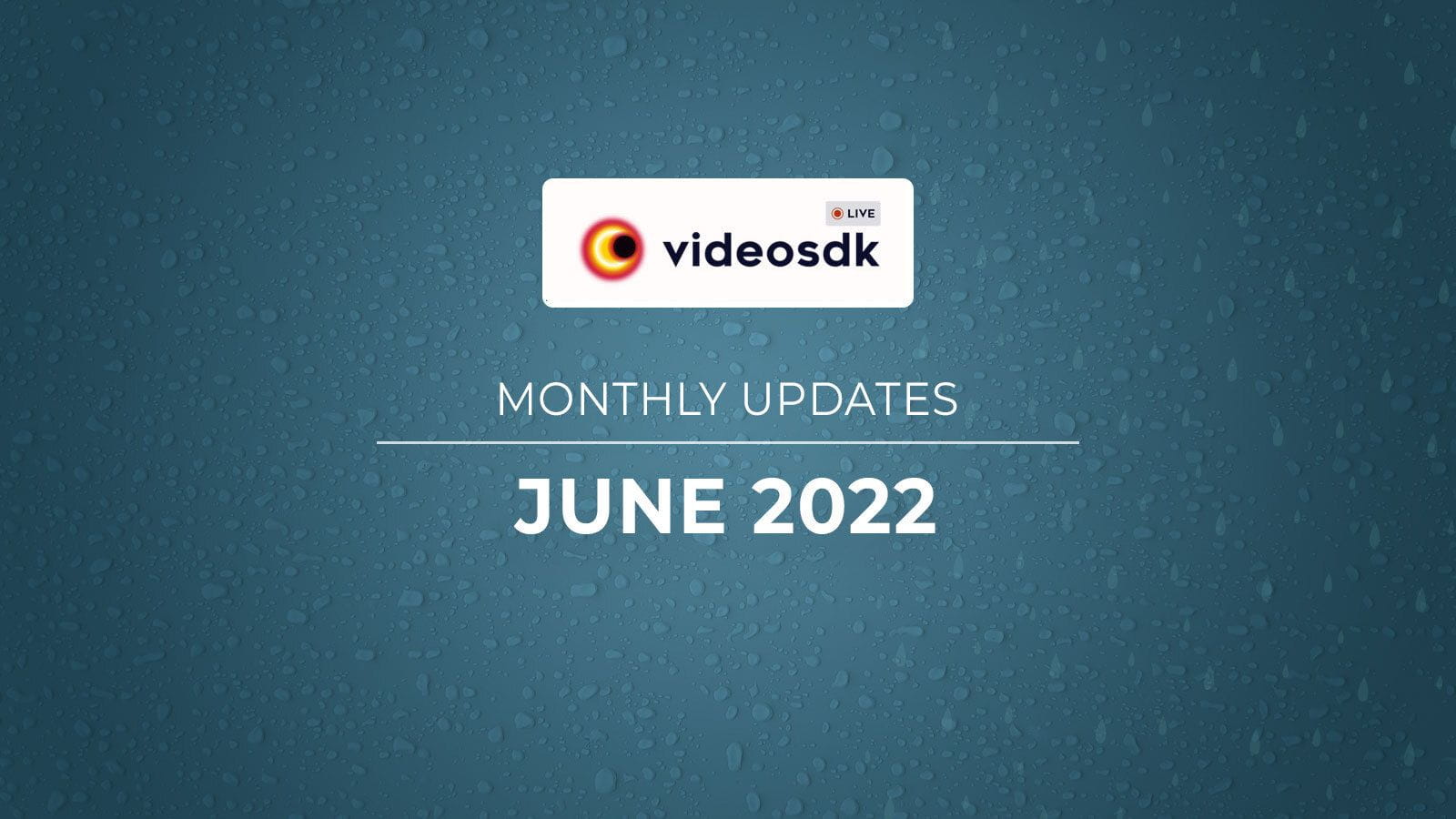 Video SDK June 22' Month Updates for Developers