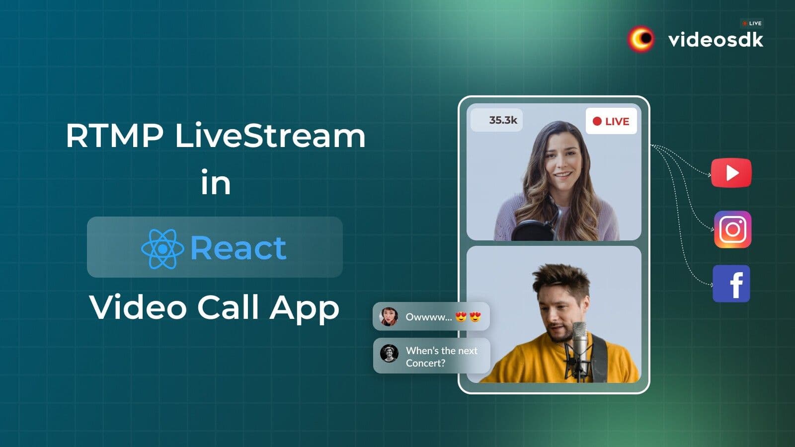 How to Integrate RTMP Live Stream in React JS Video Call App? How to Integrate RTMP Live Stream in React JS Video Call App?