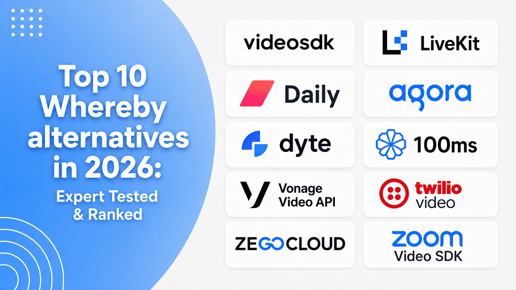 Top 10 Whereby Embedded Alternatives in 2026: Expert-Tested & Ranked Top 10 Whereby Embedded Alternatives in 2026: Expert-Tested & Ranked