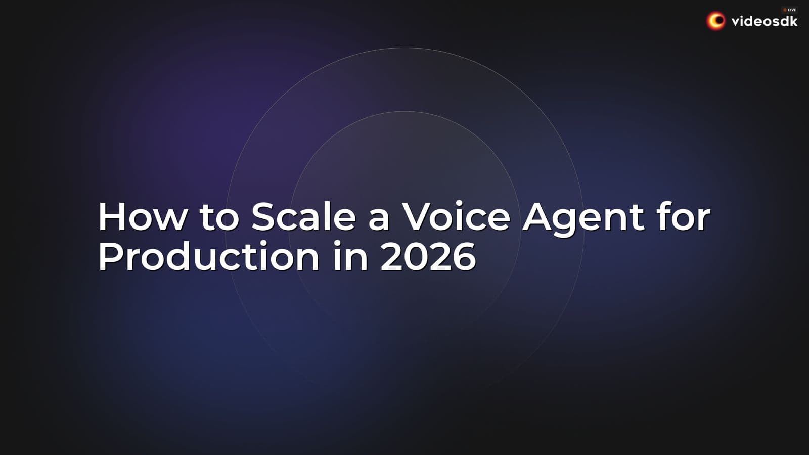 How to Scale a Voice Agent for Production in 2026 How to Scale a Voice Agent for Production in 2026