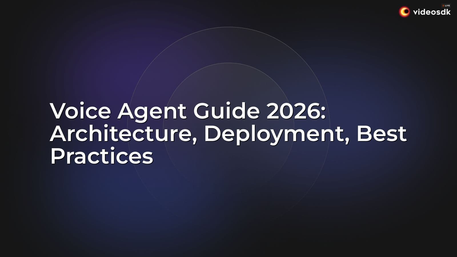 Voice Agent Guide 2026: Architecture, Deployment, Best Practices Voice Agent Guide 2026: Architecture, Deployment, Best Practices
